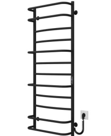 Електрична сушарка для рушників Deffi Аквамікс П12 500х1300 праве підключення JD03 чорний C.AM.130.50.12.E.B.R.1