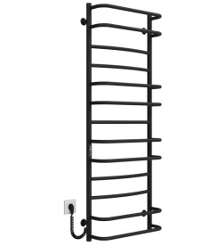 Електрична сушарка для рушників Deffi Аквамікс П13 500х1400 ліве підключення JD03 чорний C.AM.140.50.13.E.B.L.1