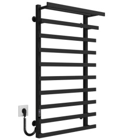 Электрический полотенцесушитель Deffi Agata П10 400x1000 левое подключение JD04 черный A.AG.100.40.10.E.B.L.4
