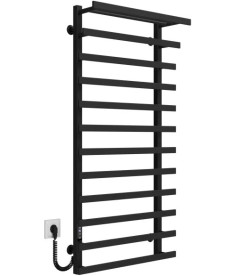 Электрический полотенцесушитель Deffi Agata П12 400x1200 левое подключение JD04 черный A.AG.120.40.12.E.B.L.4