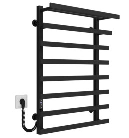 Электрический полотенцесушитель Deffi Agata П8 500x800 левое подключение JD04 черный A.AG.80.50.8.E.B.L.4