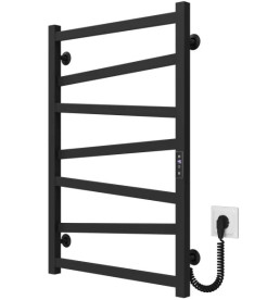 Електрична сушарка для рушників Deffi Alpha П7 500х800 праве підключення JD04 чорний A.AL.80.50.7.E.B.R.2