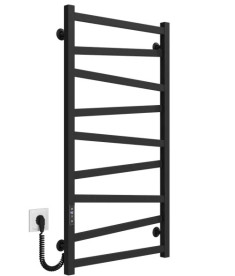 Электрический полотенцесушитель Deffi Alpha П9 500х1000 левое подключение JD04 черный A.AL.100.50.9.E.B.L.2