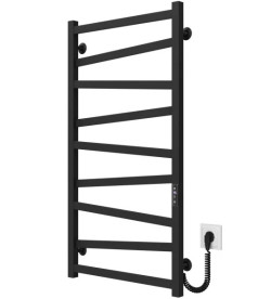 Електрична сушарка для рушників Deffi Alpha П9 500х1000 праве підключення JD04 чорний A.AL.100.50.9.E.B.R.2