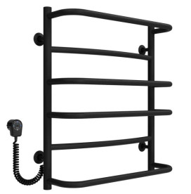 Електрична сушарка для рушників Deffi Аквамікс П6 500х600 ліве підключення EF16 чорний D.AM.60.50.6.E.B.L.5