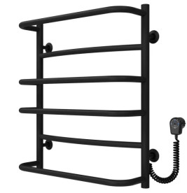 Електрична сушарка для рушників Deffi Аквамікс П6 500х600 праве підключення EF16 чорний D.AM.60.50.6.E.B.R.5