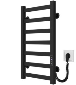 Электрический полотенцесушитель Deffi Avast П7 300х600 правое подключение JD04 черный B.AV.60.30.7.E.B.R.2