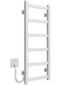 Электрический полотенцесушитель Deffi Avast П6 300х800 левое подключение WD04 белый B.AV.80.30.6.E.W.L.4