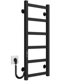 Електрична сушарка для рушників Deffi Avast П6 300х800 ліве підключення JD04 чорний B.AV.80.30.6.E.B.L.2