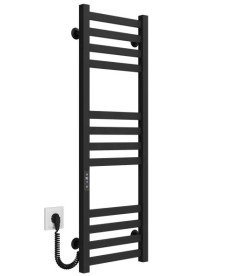 Электрический полотенцесушитель Deffi Avast П12 300х1000 левое подключение JD04 черный B.AV.100.30.12.E.B.L.2