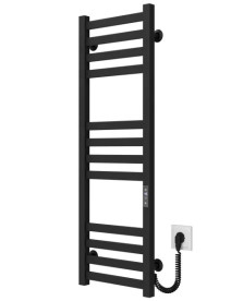 Електрична сушарка для рушників Deffi Avast П12 300х1000 праве підключення JD04 чорний B.AV.100.30.12.E.B.R.2