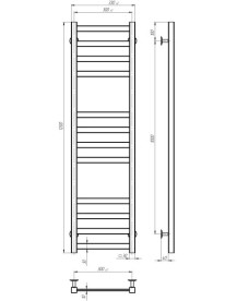 Электрический полотенцесушитель Deffi Avast П12 300х1200 правое подключение WD04 белый B.AV.120.30.12.E.W.R.4