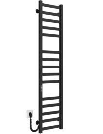 Электрический полотенцесушитель Deffi Avast П15 300х1400 левое подключение JD04 черный B.AV.140.30.15.E.B.L.2