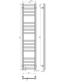 Электрический полотенцесушитель Deffi Avast П16 300х1600 левое подключение WD04 белый B.AV.160.30.16.E.W.L.4
