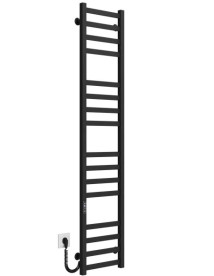 Електрична сушарка для рушників Deffi Avast П16 300х1600 ліве підключення JD04 чорний B.AV.160.30.16.E.B.L.2