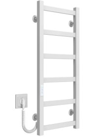 Электрический полотенцесушитель Deffi Avast П6 400х800 левое подключение WD04 белый B.AV.80.40.6.E.W.L.4