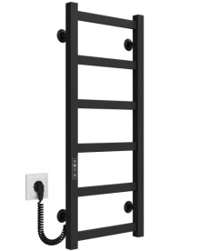 Електрична сушарка для рушників Deffi Avast П6 400х800 ліве підключення JD04 чорний B.AV.80.40.6.E.B.L.2