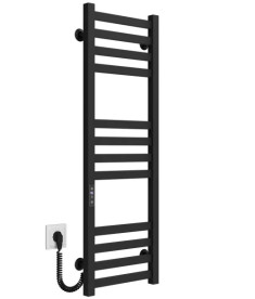 Электрический полотенцесушитель Deffi Avast П12 400х1000 левое подключение JD04 черный B.AV.100.40.12.E.B.L.2