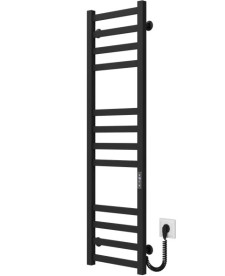 Электрический полотенцесушитель Deffi Avast П12 400х1200 правое подключение JD04 черный B.AV.120.40.12.E.B.R.2