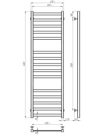 Электрический полотенцесушитель Deffi Avast П15 400х1400 правое подключение JD04 черный B.AV.140.40.15.E.B.R.2