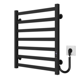 Электрический полотенцесушитель Deffi Avast П7 500х600 правое подключение JD04 черный B.AV.60.50.7.E.B.R.2