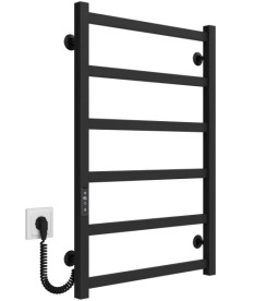 Электрический полотенцесушитель Deffi Avast П6 500х800 левое подключение JD04 черный B.AV.80.50.6.E.B.L.2