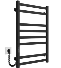 Электрический полотенцесушитель Deffi Avast П8 500х800 левое подключение JD04 черный B.AV.80.50.8.E.B.L.2
