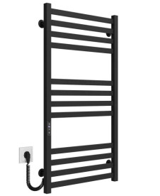 Электрический полотенцесушитель Deffi Avast П12 500х1000 левое подключение JD04 черный B.AV.100.50.12.E.B.L.2