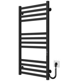 Электрический полотенцесушитель Deffi Avast П12 500х1000 правое подключение JD04 черный B.AV.100.50.12.E.B.R.2
