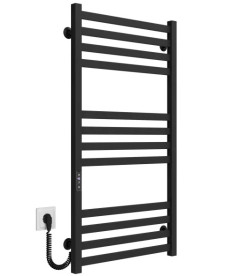 Электрический полотенцесушитель Deffi Avast П12 600х1000 левое подключение JD04 черный B.AV.100.60.12.E.B.L.2