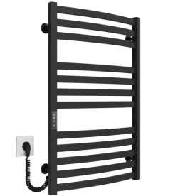 Електрична сушарка для рушників Deffi Adriana П12 500х800 ліве підключення JD04 чорний B.AR.80.50.12.E.B.L.2