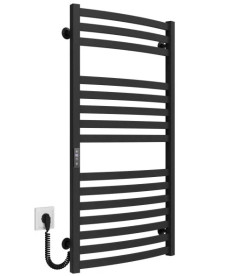 Электрический полотенцесушитель Deffi Adriana П15 500х1000 левое подключение JD04 черный B.AR.100.50.15.E.B.L.2