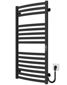 Електрична сушарка для рушників Deffi Adriana П15 500х1000 праве підключення JD04 чорний B.AR.100.50.15.E.B.R.2