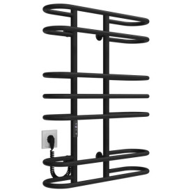 Електрична сушарка для рушників Deffi Британіка П7 600х800 ліве підключення JD03 чорний C.BR.80.60.7.E.B.L.1