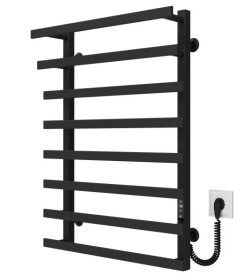 Сушарка для рушників електрична Deffi Breeze П8 400x800 праве підключення JD04 чорний A.BZ.80.40.8.E.B.R.2