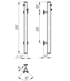 Электрический полотенцесушитель Deffi Chloe 30x500 JD03 нержавеющая сталь хром C.MK.50.30.E.C.U.1
