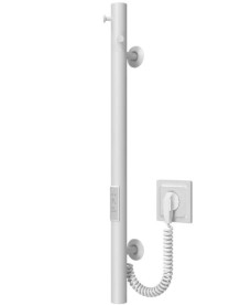 Электрический полотенцесушитель Deffi Chloe 30x600 нержавеющая сталь белый C.MK.60.30.E.W.1