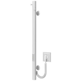 Электрический полотенцесушитель Deffi Chloe 30x700 WD03 нержавеющая сталь белый C.MK.70.30.E.W.U.3