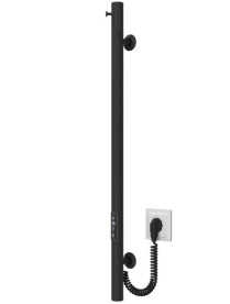 Електрична сушарка для рушників Deffi Chloe 30x800 JD03 нержавіюча сталь чорний C.MK.80.30.E.B.U.1