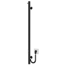 Электрический полотенцесушитель Deffi Chloe 30x1000 JD03 нержавеющая сталь черный C.MK.100.30.E.B.U.1