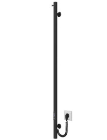 Электрический полотенцесушитель Deffi Chloe 30x1200 JD03 нержавеющая сталь черный C.MK.120.30.E.B.U.1