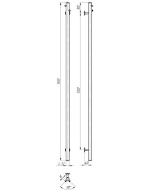 Электрический полотенцесушитель Deffi Chloe 30x1500 JD03 нержавеющая сталь черный C.MK.150.30.E.B.U.1