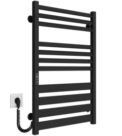 Электрический полотенцесушитель Deffi Diamant П11 500х800 левое подключение JD04 черный A.DT.80.50.11.E.B.L.2