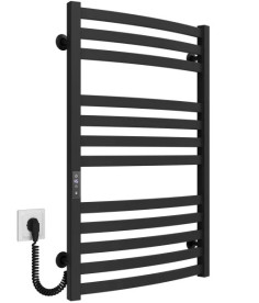 Электрический полотенцесушитель Deffi Dexter П12 500х800 левое подключение JD04 черный A.DR.80.50.12.E.B.L.2