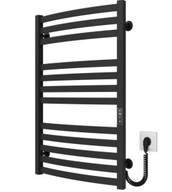 Електрична сушарка для рушників Deffi Dexter П12 500х800 праве підключення JD04 чорний A.DR.80.50.12.E.B.R.2