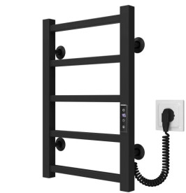 Электрический полотенцесушитель Deffi Forest П6 200х600 правое подключение JD04 черный A.FR.60.20.6.E.B.R.2