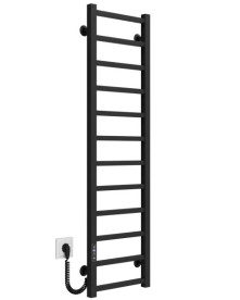 Электрический полотенцесушитель Deffi Forest П12 200х1200 левое подключение JD04 черный A.FR.120.20.12.E.B.L.2