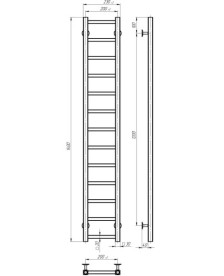 Электрический полотенцесушитель Deffi Forest П13 200х1400 правое подключение WD04 белый A.FR.140.20.13.E.W.R.4