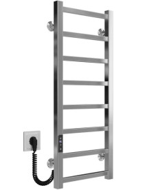 Электрический полотенцесушитель Deffi Forest П8 300х800 левое подключение JD04 хром A.FR.80.30.8.E.C.L.2