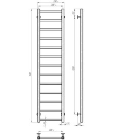 Электрический полотенцесушитель Deffi Forest П13 300х1400 левое подключение JD04 хром A.FR.140.30.13.E.C.L.2